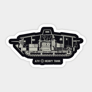 A7V Heavy Tank - WW1 Sticker